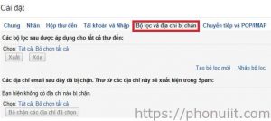 cách chặn thư rác gmail