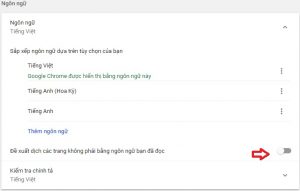 tắt tự động dịch google chrome