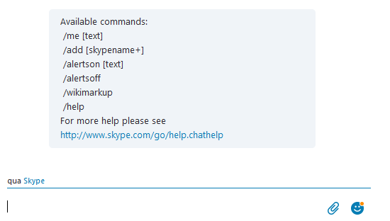Một số lệnh hay khi chat Skype - phonuiit.com